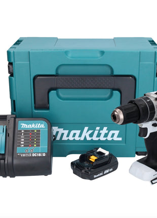 Makita DHP 484 SY1J W Akku Schlagbohrschrauber 18 V 54 Nm Brushless Weiß + 1x Akku 1,5 Ah + Ladegerät + Makpac