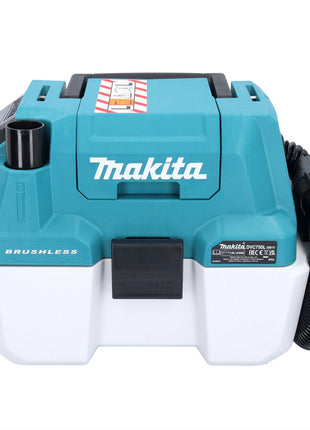 Aspirador de batería Makita DVC 750 LT1 LXT 18 V 67 mbar 7,5 l sin escobillas + 1x batería 5,0 Ah - sin cargador