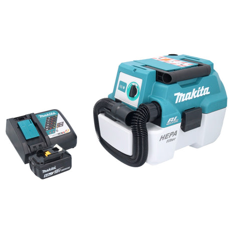 Makita DVC 750 LRG1 Akku Staubsauger LXT 18 V 67 mbar 7,5 l Brushless + 1x Akku 6,0 Ah + Ladegerät