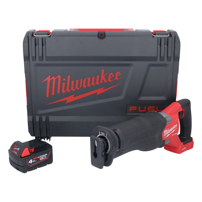 Milwaukee M18 ONEFSZ-401X batería Sierra sable 18 V sin escobillas + 1x batería 4.0 Ah + caja HD - sin cargador