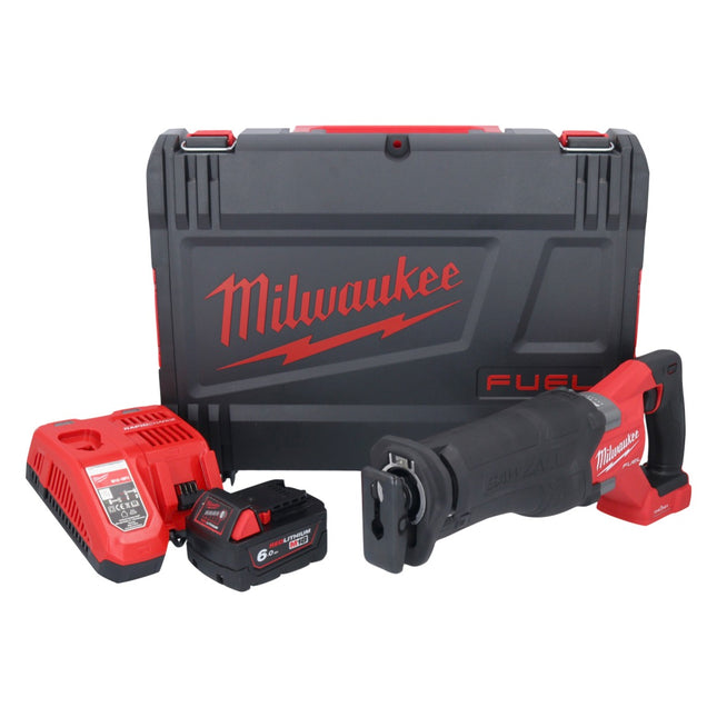 Sierra sable Milwaukee M18 ONEFSZ-601X batería 18 V sin escobillas + 1x batería 6,0 Ah + cargador + caja HD