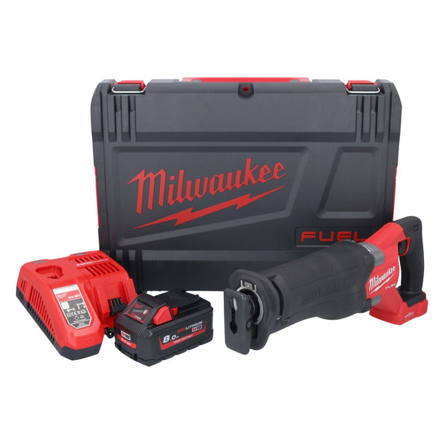 Sierra sable Milwaukee M18 ONEFSZ-801X batería 18 V sin escobillas + 1x batería 8,0 Ah + cargador + caja HD