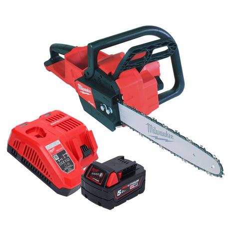 Tronçonneuse à batterie Milwaukee M18 FCHS35-501 18 V 35 cm 12,4 m/s + 1x batterie 5,0 Ah + chargeur