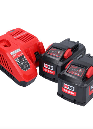 Milwaukee M18 FCHS35-122 Akku Kettensäge 18 V 35 cm 12,4 m/s ( 4933479679 ) + 2x Akku 12,0 Ah + Ladegerät