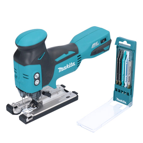 Makita DJV 181 Z Seghetto alternativo a batteria 18 V Brushless + set di lame per seghetto alternativo da 5 pezzi - senza batteria, senza caricabatterie