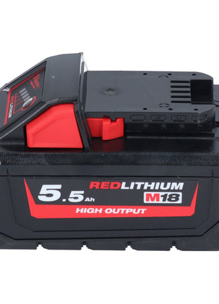 Milwaukee M18 HB 5,5 Akku Set 3x 18 V 5,5 Ah / 5500 mAh Li-Ion High Output ( 3x 4932464712 ) mit Ladestandsanzeige