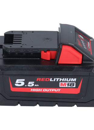 Milwaukee M18 HB 5,5 Akku Set 3x 18 V 5,5 Ah / 5500 mAh Li-Ion High Output ( 3x 4932464712 ) mit Ladestandsanzeige