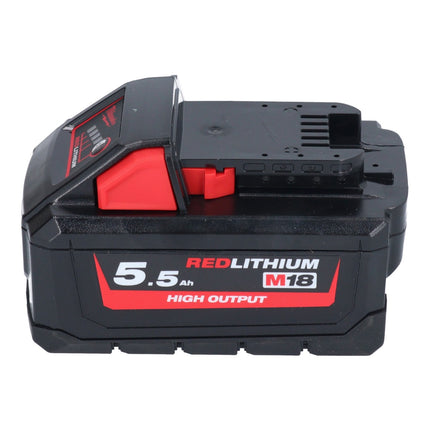 Milwaukee M18 HB 5.5 battery set 4x 18 V 5.5 Ah / 5500 mAh Li-Ion High Output ( 4x 4932464712 ) with charge level indicator