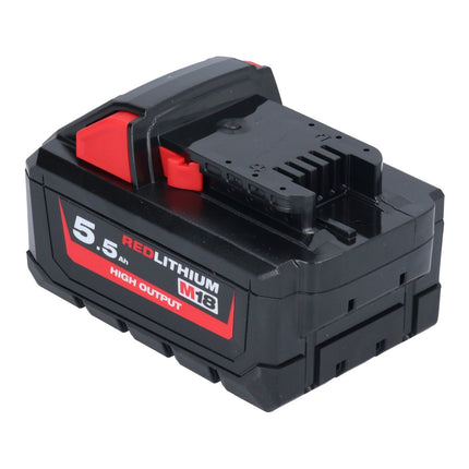 Milwaukee M18 HB 5.5 battery set 4x 18 V 5.5 Ah / 5500 mAh Li-Ion High Output ( 4x 4932464712 ) with charge level indicator
