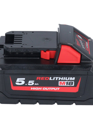 Milwaukee M18 HB 5,5 Kit batterie 4x 18 V 5,5 Ah / 5500 mAh Li-Ion High Output ( 4x 4932464712 ) avec indicateur de charge