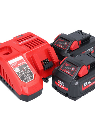 Milwaukee M18 NRG-552 Akku Starter Set High Output 18 V + 2x Akku 5,5 Ah ( 2x 4932464712 ) + M12-18 FC Ladegerät ( 4932451079 )