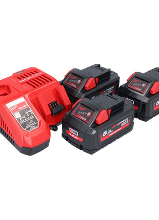 Milwaukee M18 NRG-553 Akku Starter Set High Output 18 V + 3x Akku 5,5 Ah ( 3x 4932464712 ) + M12-18 FC Ladegerät ( 4932451079 )