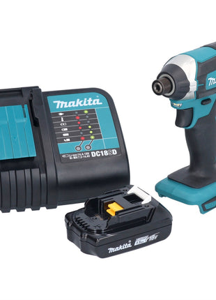 Makita DTD 152 SY1 Akku Schlagschrauber 18 V 165 Nm 1/4" + 1x Akku 1,5 Ah + Ladegerät