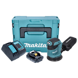 Makita DBO 180 SY1J Akku Exzenterschleifer 18 V 125 mm + 1x Akku 1,5 Ah + Ladegerät + Makpac