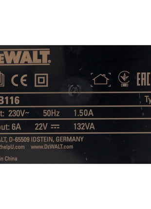 DeWalt DCB 116 XR Schnell Ladegerät 12 V - 18 V Li-Ion 6 A - Toolbrothers