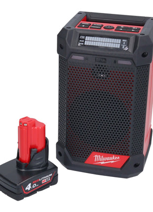 Milwaukee M12 RCDAB+-401 radio de batería DAB+ 12 V + 1x batería 4,0 Ah - sin cargador