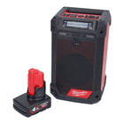 Milwaukee M12 RCDAB+-401 radio de batería DAB+ 12 V + 1x batería 4,0 Ah - sin cargador