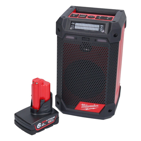 Milwaukee M12 RCDAB+-601 Akku Radio DAB+ 12 V + 1x Akku 6,0 Ah - ohne Ladegerät