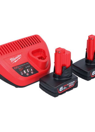 Milwaukee M12 RCDAB+-602 Akku Radio DAB+ 12 V + 2x Akku 6,0 Ah + Ladegerät