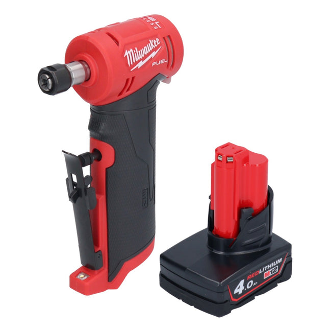 Milwaukee M12 FDGA-401 Straight grinder angled 12 V 6 / 8 mm brushless + 1x battery 4.0 Ah - without charger