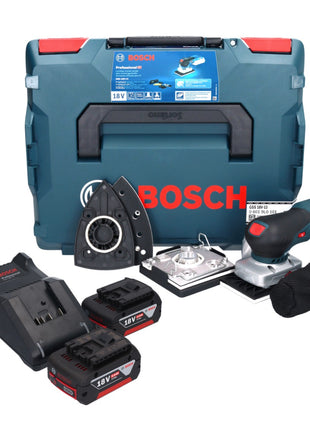 Lijadora orbital a batería Bosch GSS 18V-13 18 V + 2x baterías 5,0 Ah + cargador + L-BOXX