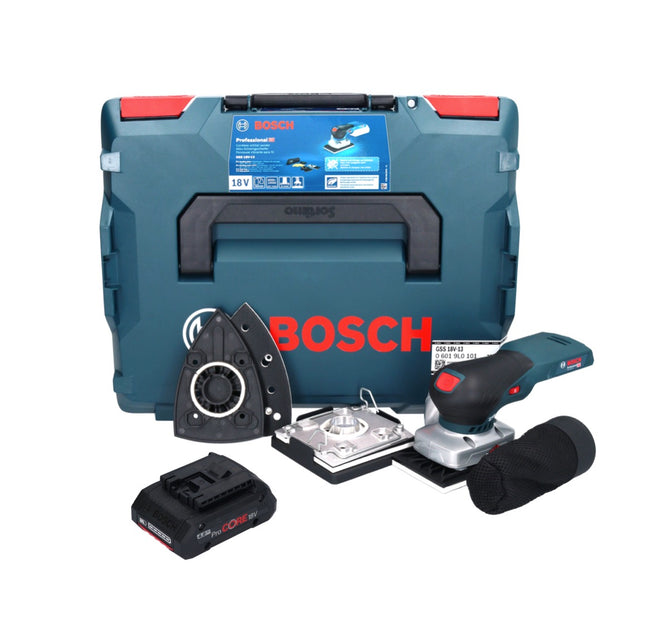 Bosch GSS 18V-13 cordless orbital sander 18 V + 1x ProCORE rechargeable battery 4.0 Ah + L-BOXX - without charger