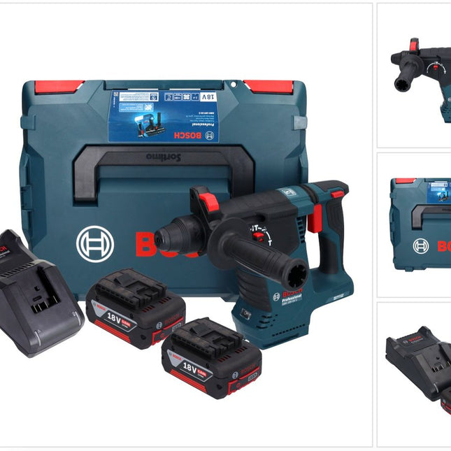 Bosch GBH 18V-24 C Professional Akku Bohrhammer 18 V 2,4 J Brushless SDS plus + 2x Akku 5,0 Ah + Ladegerät + L-BOXX - Toolbrothers