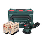 Metabo SXA 18 LTX 125 BL Akku Exzenterschleifer 18 V 125 mm ( 600146840 ) Brushless + 2x Toolbrothers SPIDER Netzschleifmittel Set + metaBOX - ohne Akku, ohne Ladegerät