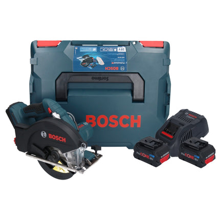 Bosch GKM 18V-50 Sega circolare professionale a batteria per metalli 18 V 136 mm brushless + 2x batteria ProCORE 8,0 Ah + caricabatterie + L-Boxx