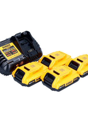 DeWalt Akku Starter Set 18 V 4x DCB 183 Akku 2,0 Ah + DCB 116 XR Schnell Ladegerät - Toolbrothers