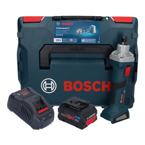 Amoladora recta a batería Bosch GGS 18V-20 18 V sin escobillas + 1x batería ProCORE 8,0 Ah + cargador + L-BOXX