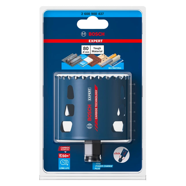 Bosch EXPERT Tough Material Lochsäge 80 x 60 mm ( 2608900437 ) Carbide Technology