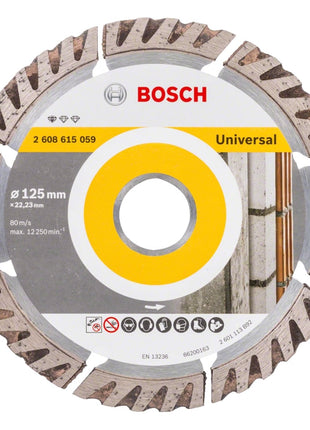 Bosch Standard for Disco de corte de diamante universal 125 x 22,23 mm 10 piezas (2608615060) para hormigón, acero-hormigón, horneado, cal y piedra arenisca