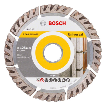 Bosch Standard for Universal diamond cutting disc 125 x 22.23 mm ( 2608615059 ) for concrete, steel-concrete, brick, lime and sandstone