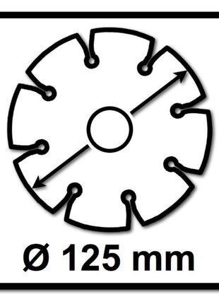 Bosch Standard for Disco de corte diamantado universal 125 x 22,23 mm (2608615059) para hormigón, acero-hormigón, horneado, cal y arenisca