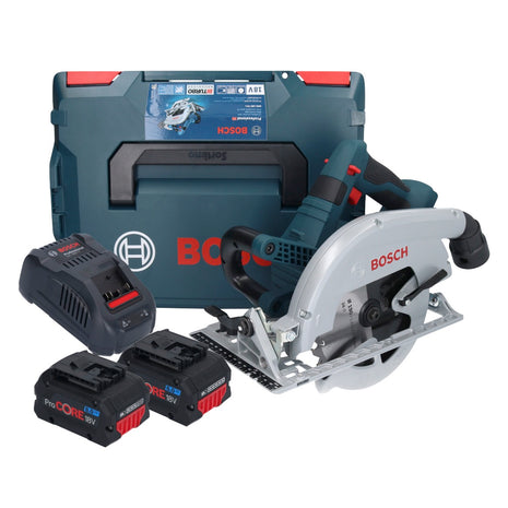 Bosch GKS 18V-70 L Akku Kreissäge 18 V Brushless 190 mm BITURBO + 2x ProCORE Akku 8,0 Ah + Ladegerät + L-Boxx