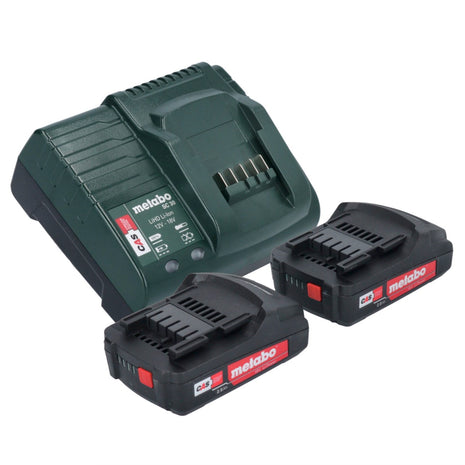 Metabo Basic Set 2x Li-Power Akkupack 18 V 2,0 Ah Akku + SC 30 Ladegerät ( 685161000 ) - Toolbrothers