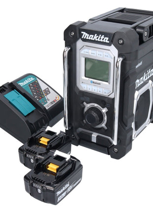 Makita DMR 108 RF radio à batterie 10,8 V - 18 V Bluetooth IP64 + 2x batteries 3,0 Ah + chargeur