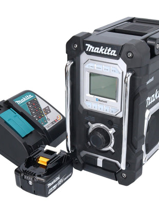 Makita DMR 108 RG1 Radio à batterie 10,8 V - 18 V Bluetooth IP64 + 1x batterie 6,0 Ah + chargeur