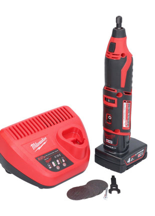 Herramienta rotativa a batería Milwaukee C12 RT-401 12 V + 1x batería 4,0 Ah + cargador