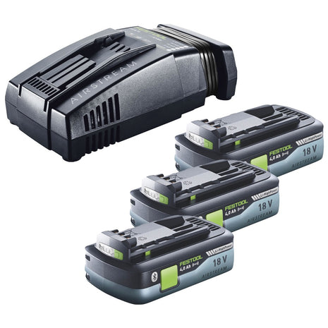 Festool Energie Set 3x BP 18 Li 4,0 Ah HPC-ASI Akkupack 18V 4,0 Ah HighPower ( 3x 205034 ) + SCA 16 Schnellladegerät 10,8 V - 18 V ( 576953 ) - Toolbrothers