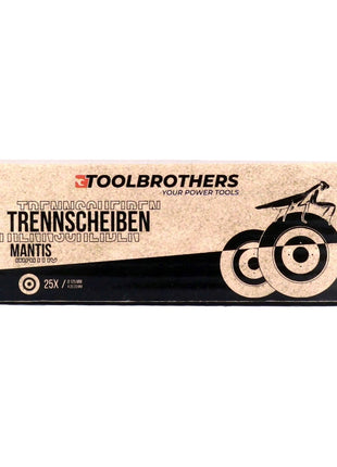 Toolbrothers MANTIS Trennscheiben- Set in Profi Qualität 2 Packungen 50 Stück, 125 x 22,23 x 1 mm zur Bearbeitung von Metall, Stahl, Edelstahl / INOX für Winkelschleifer - Toolbrothers