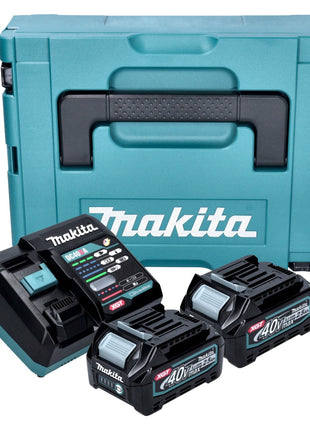 Kit source d'alimentation Makita (191J81-6) 2x batterie BL 4025 40 V max. 2,5 Ah XGT + chargeur DC 40 RA + Makpac