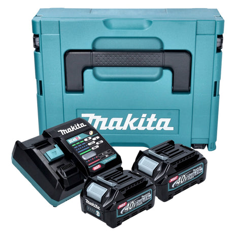 Kit source d'alimentation Makita (191J81-6) 2x batterie BL 4025 40 V max. 2,5 Ah XGT + chargeur DC 40 RA + Makpac