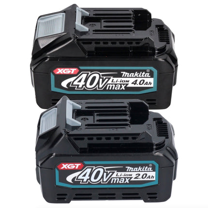 Kit de fuente de alimentación Makita 2x batería BL 4020 40 V máx. 2,0 Ah XGT + 2x batería BL 4040 40 V máx. 4,0 Ah XGT + cargador DC 40 RA + Makpac