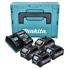 Kit di alimentazione Makita 2x BL 4025 batteria 40 V max. 2,5 Ah XGT + 2x BL 4040 batteria 40 V max. 4,0 Ah XGT + caricatore DC 40 RA + Makpac