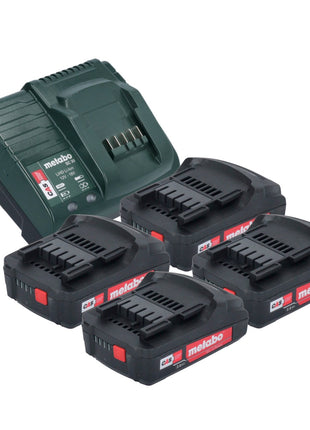 Metabo Basic Set 4x Li-Power Akkupack 18 V 2,0 Ah ( 4x 625596000 ) + SC 30 Ladegerät 12 - 18 V ( 316067840 ) - Toolbrothers