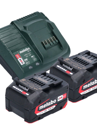 Metabo Basic Set 2x batteries Li-Power 18 V 4,0 Ah + chargeur Metabo SC 30 12 - 18 V