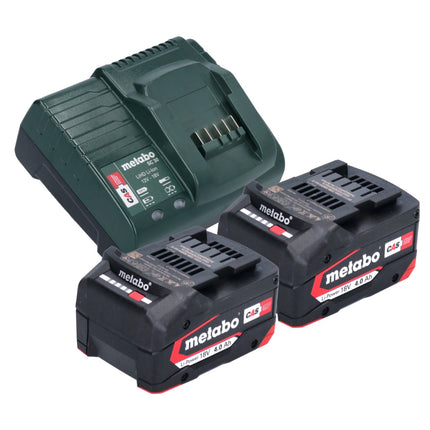 Metabo Basic Set 2x batería Li-Power 18 V 4,0 Ah + cargador Metabo SC 30 12 - 18 V