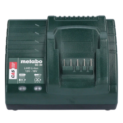 Metabo Basic Set 2x batería Li-Power 18 V 4,0 Ah + cargador Metabo SC 30 12 - 18 V
